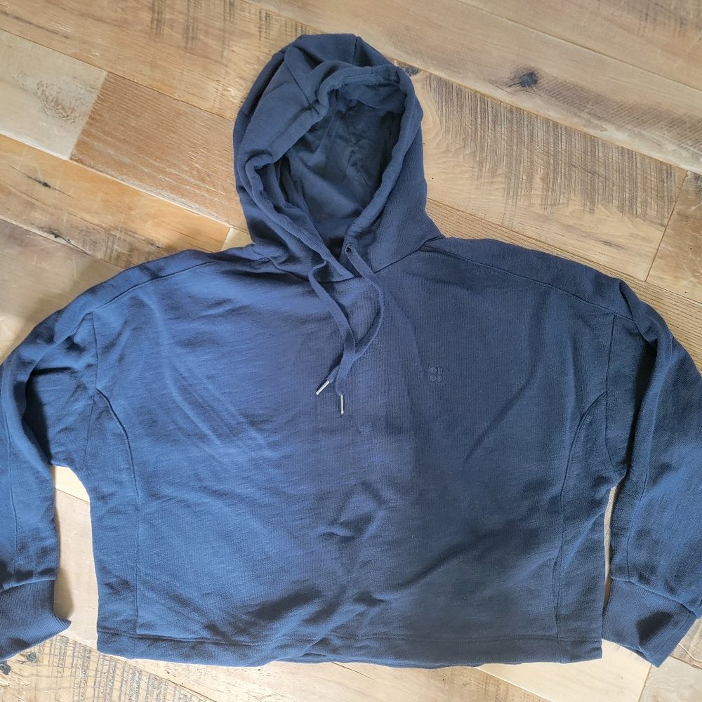 Sweaty Betty Fleece Crop Hoody Navy XL